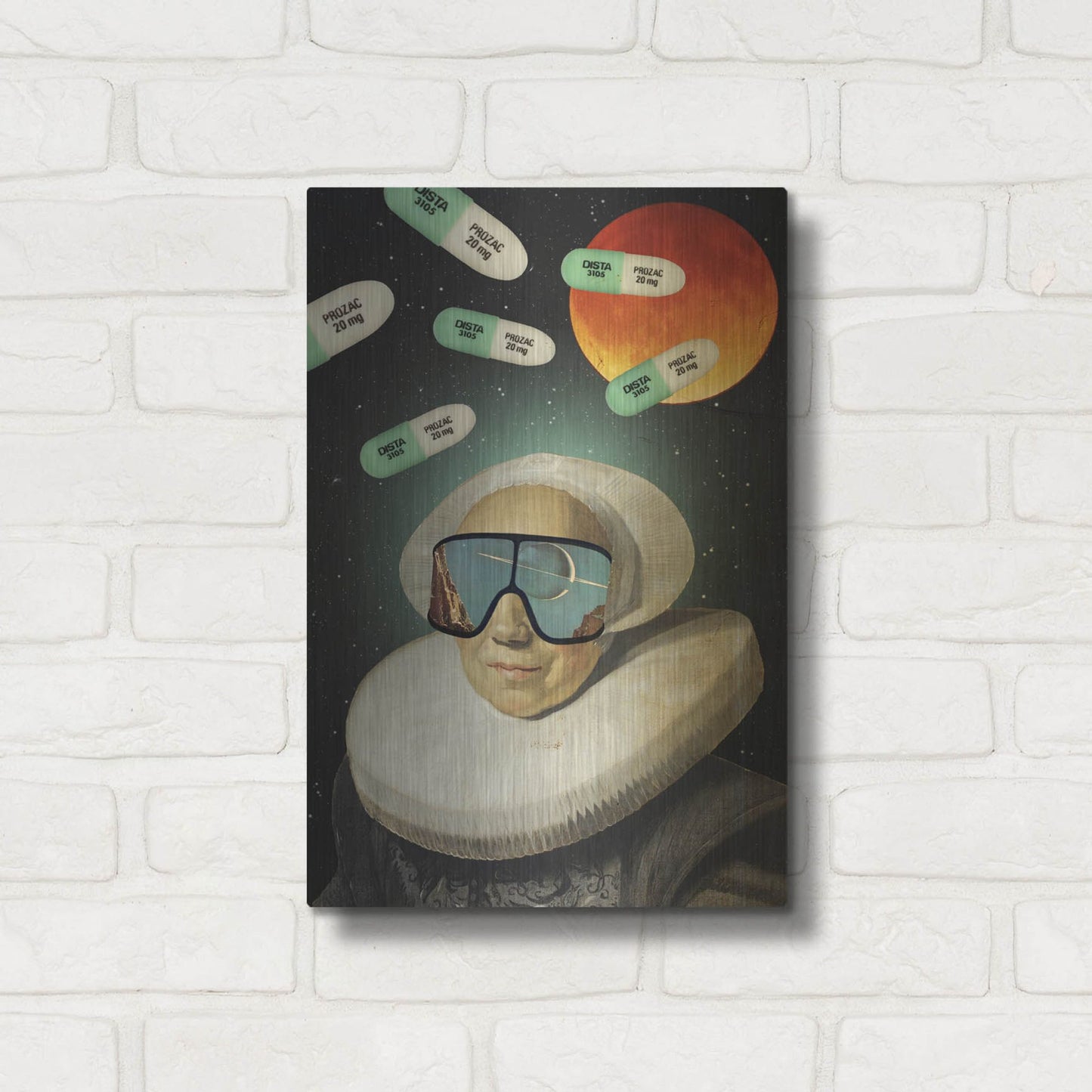 Luxe Metal Art 'Virtual Reality' by Elo Marc, Metal Wall Art,12x16