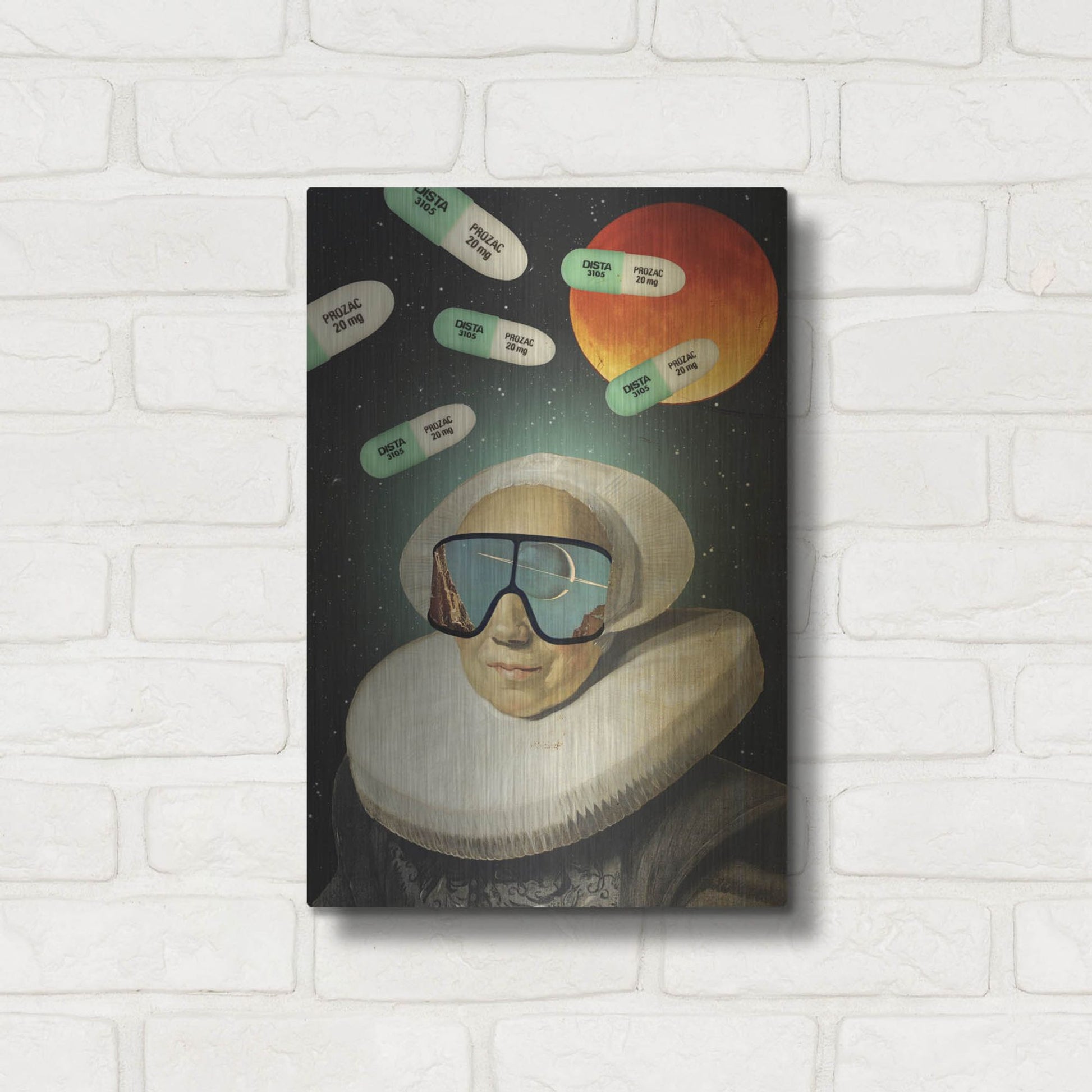 Luxe Metal Art 'Virtual Reality' by Elo Marc, Metal Wall Art,12x16