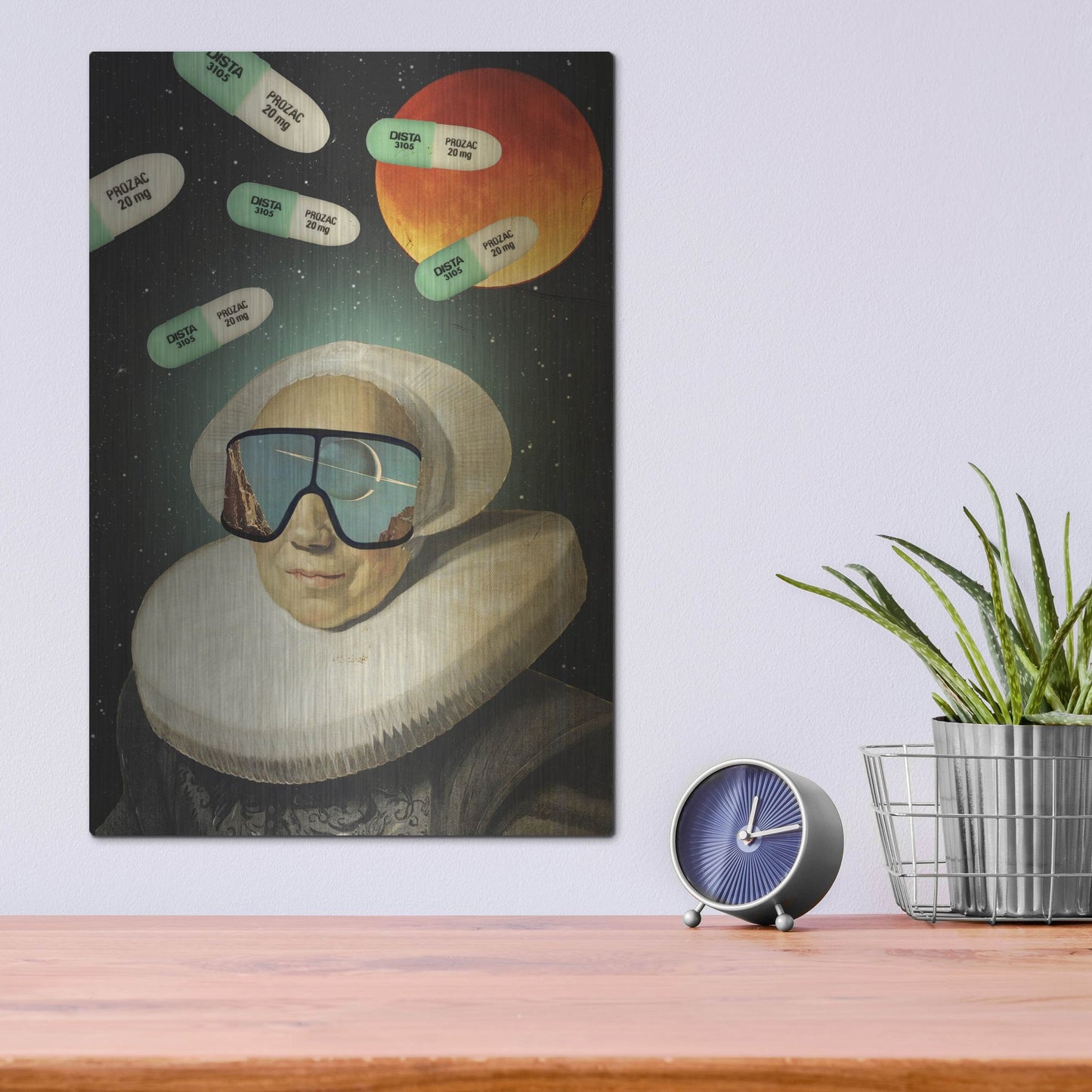 Luxe Metal Art 'Virtual Reality' by Elo Marc, Metal Wall Art,12x16