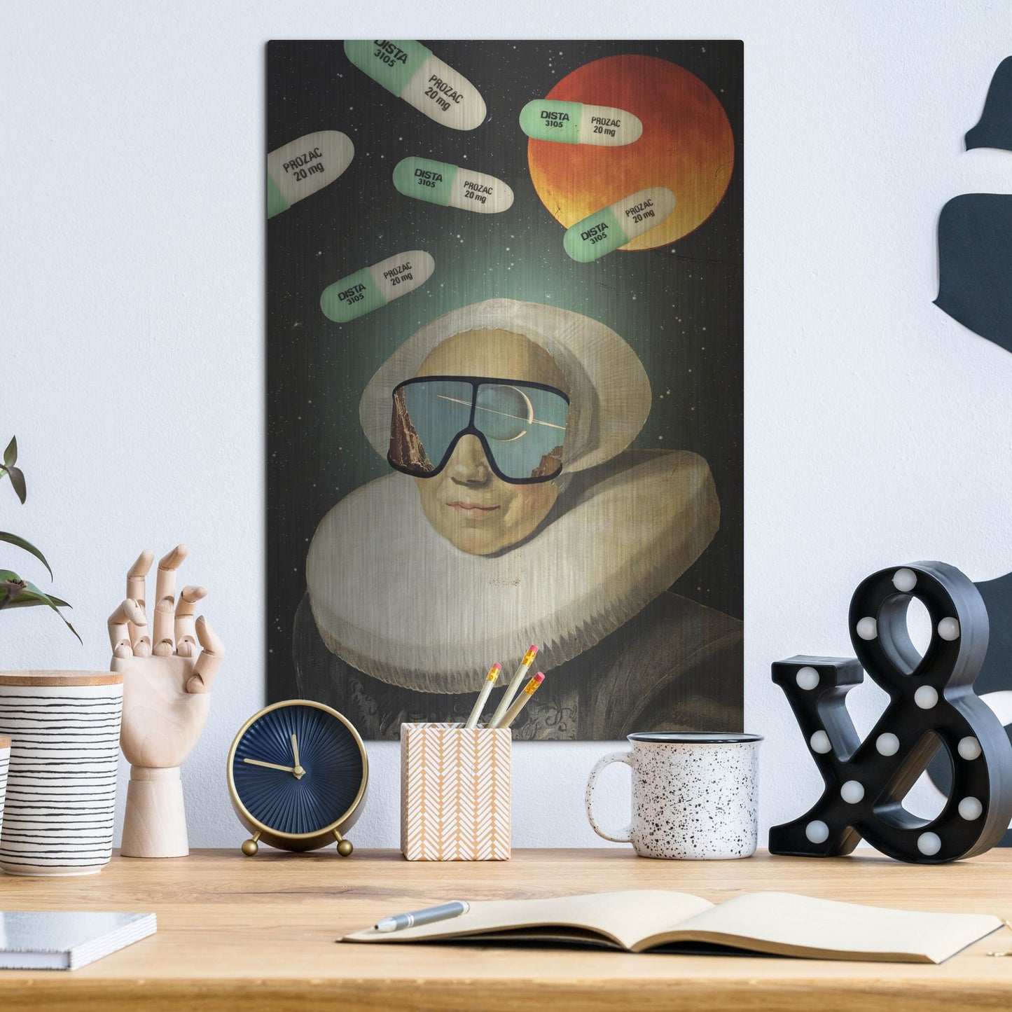 Luxe Metal Art 'Virtual Reality' by Elo Marc, Metal Wall Art,12x16