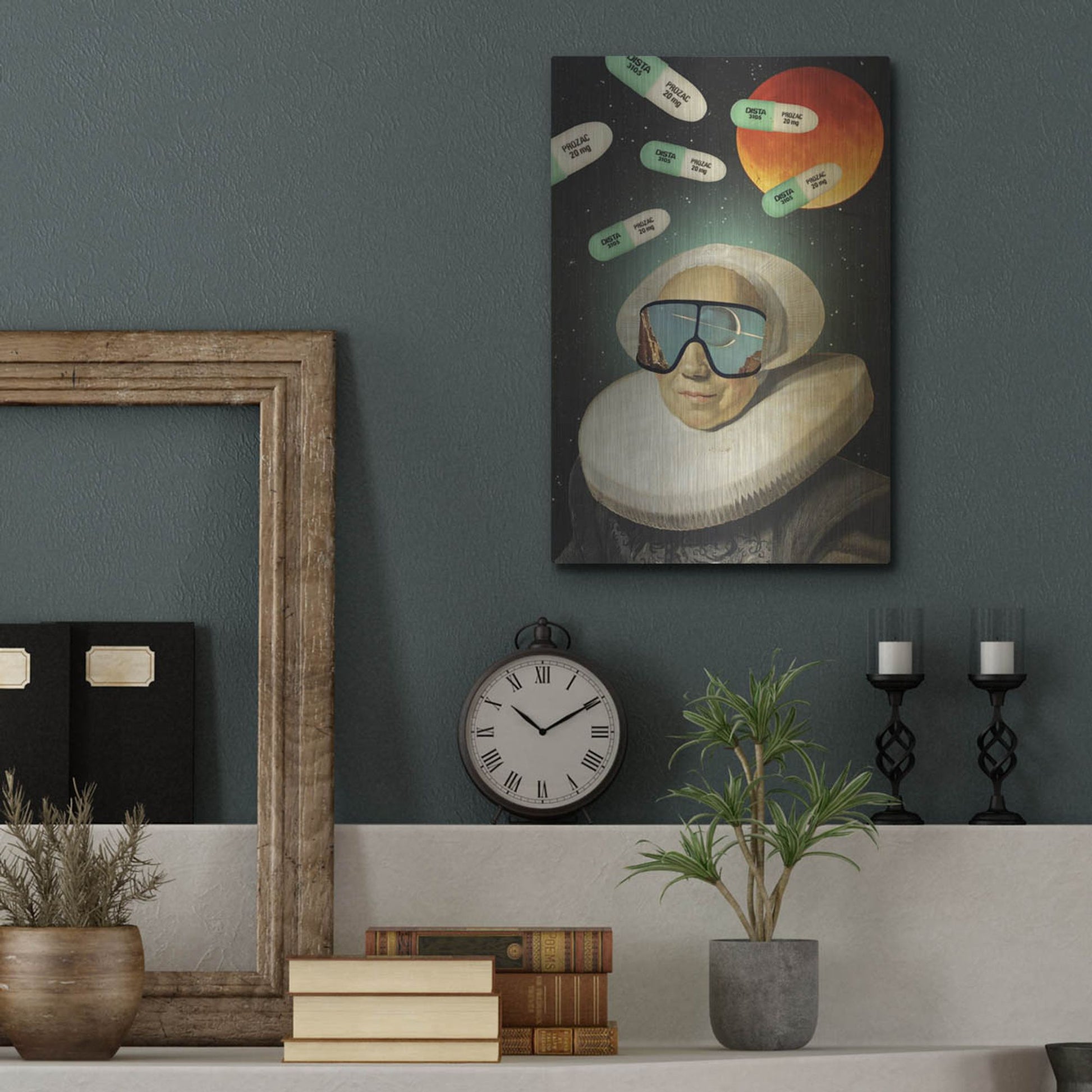 Luxe Metal Art 'Virtual Reality' by Elo Marc, Metal Wall Art,12x16