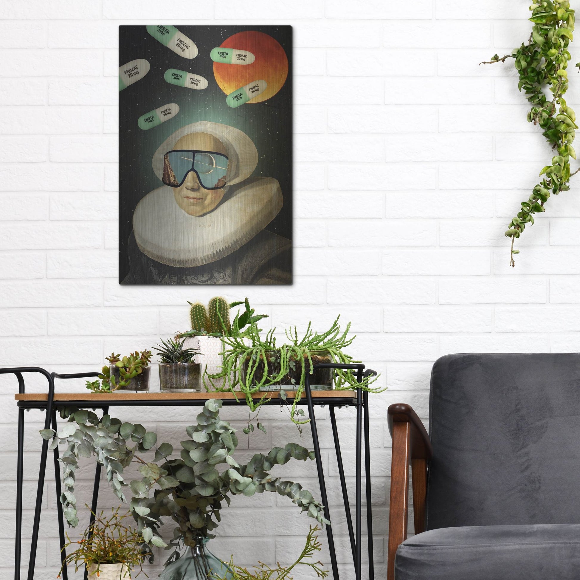 Luxe Metal Art 'Virtual Reality' by Elo Marc, Metal Wall Art,12x16