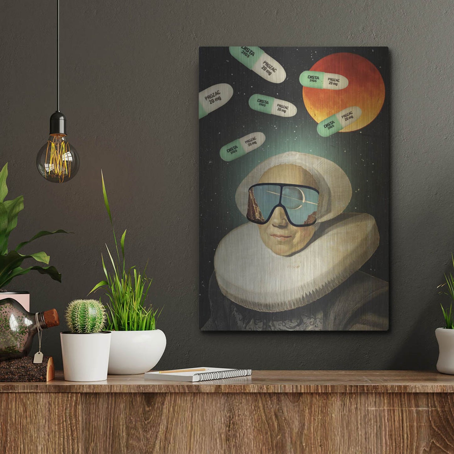 Luxe Metal Art 'Virtual Reality' by Elo Marc, Metal Wall Art,12x16