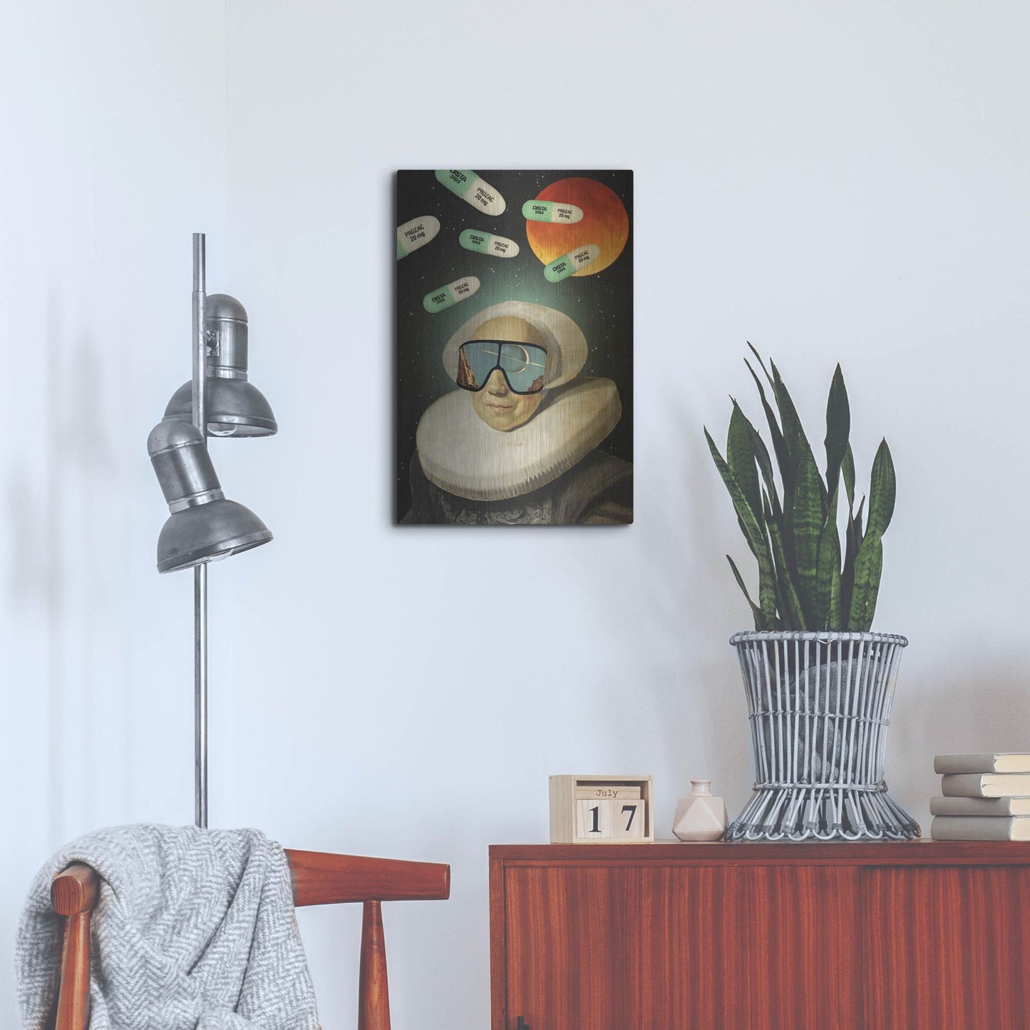 Luxe Metal Art 'Virtual Reality' by Elo Marc, Metal Wall Art,16x24