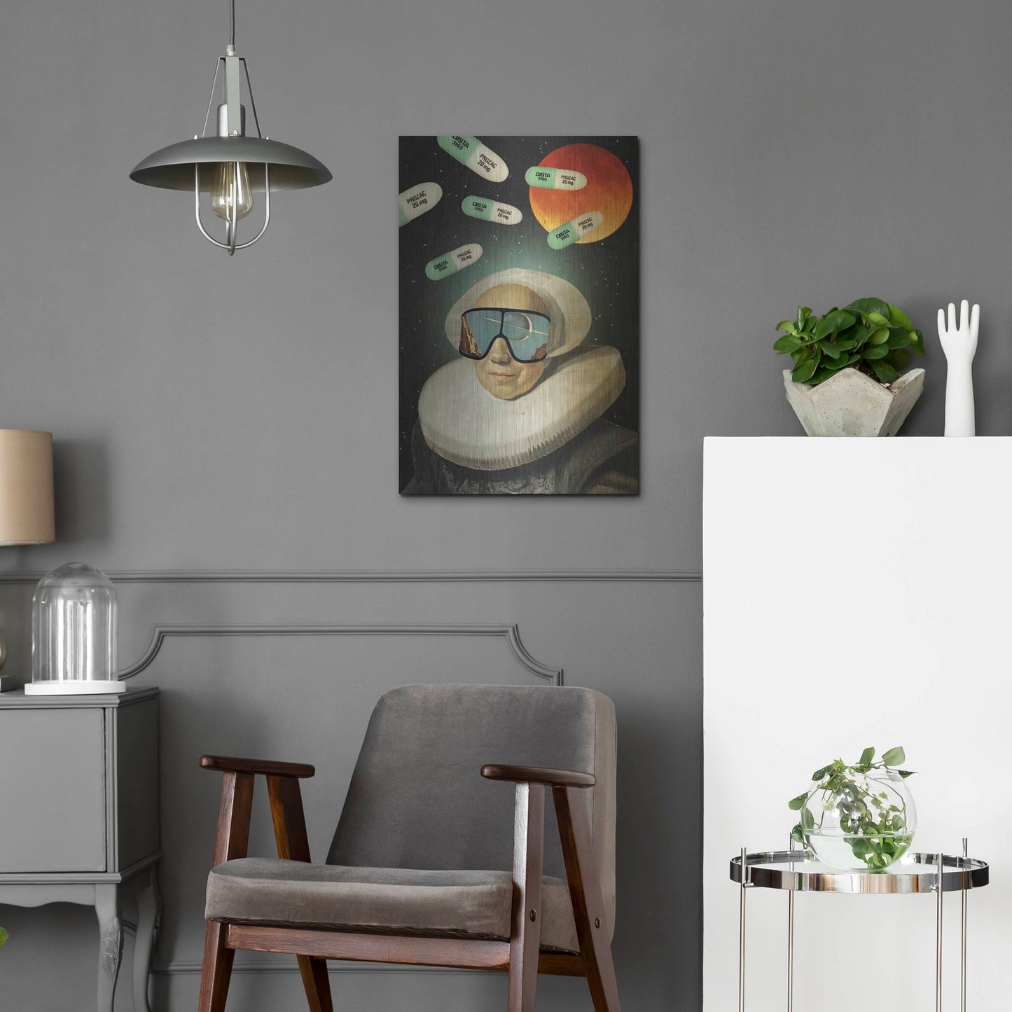 Luxe Metal Art 'Virtual Reality' by Elo Marc, Metal Wall Art,16x24