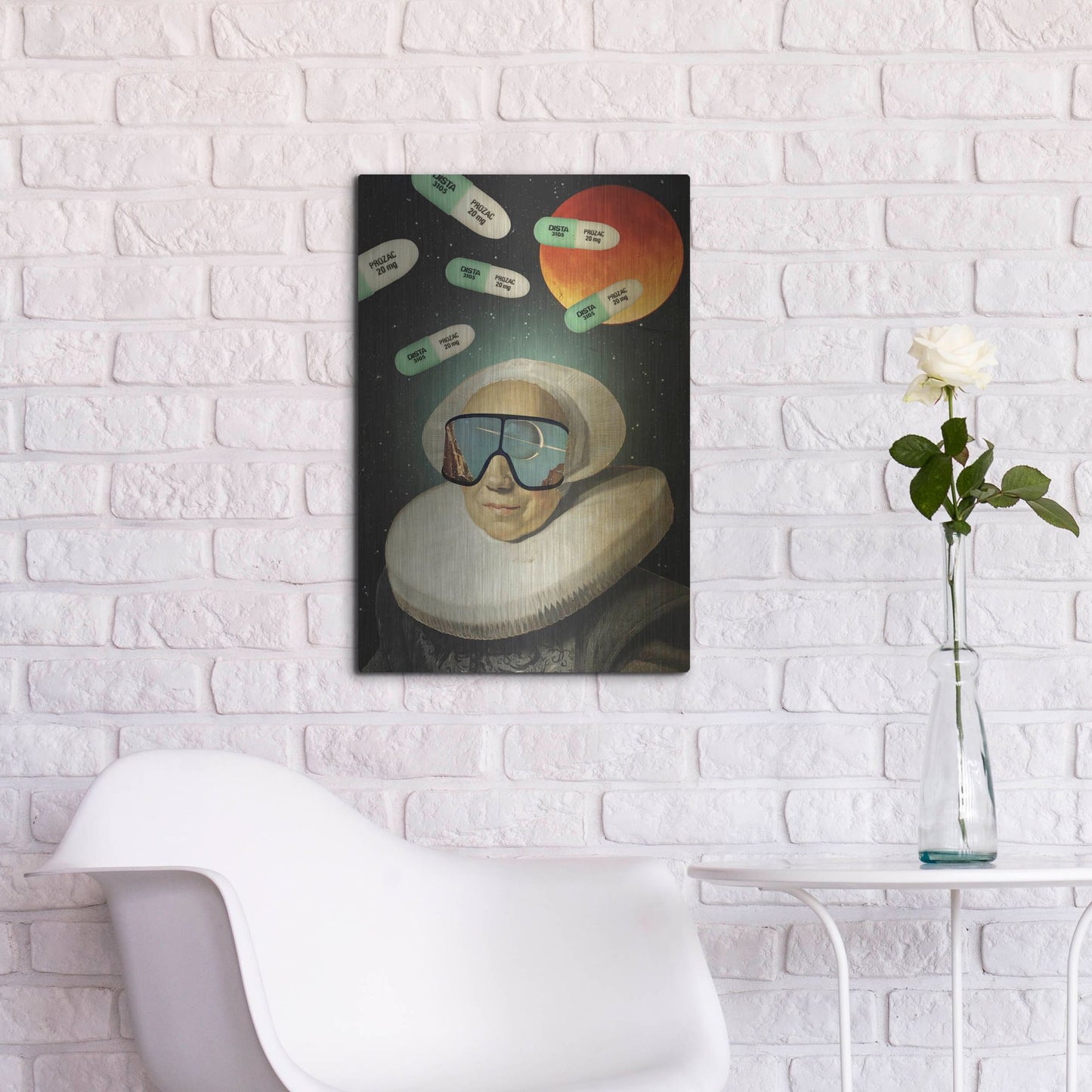 Luxe Metal Art 'Virtual Reality' by Elo Marc, Metal Wall Art,16x24