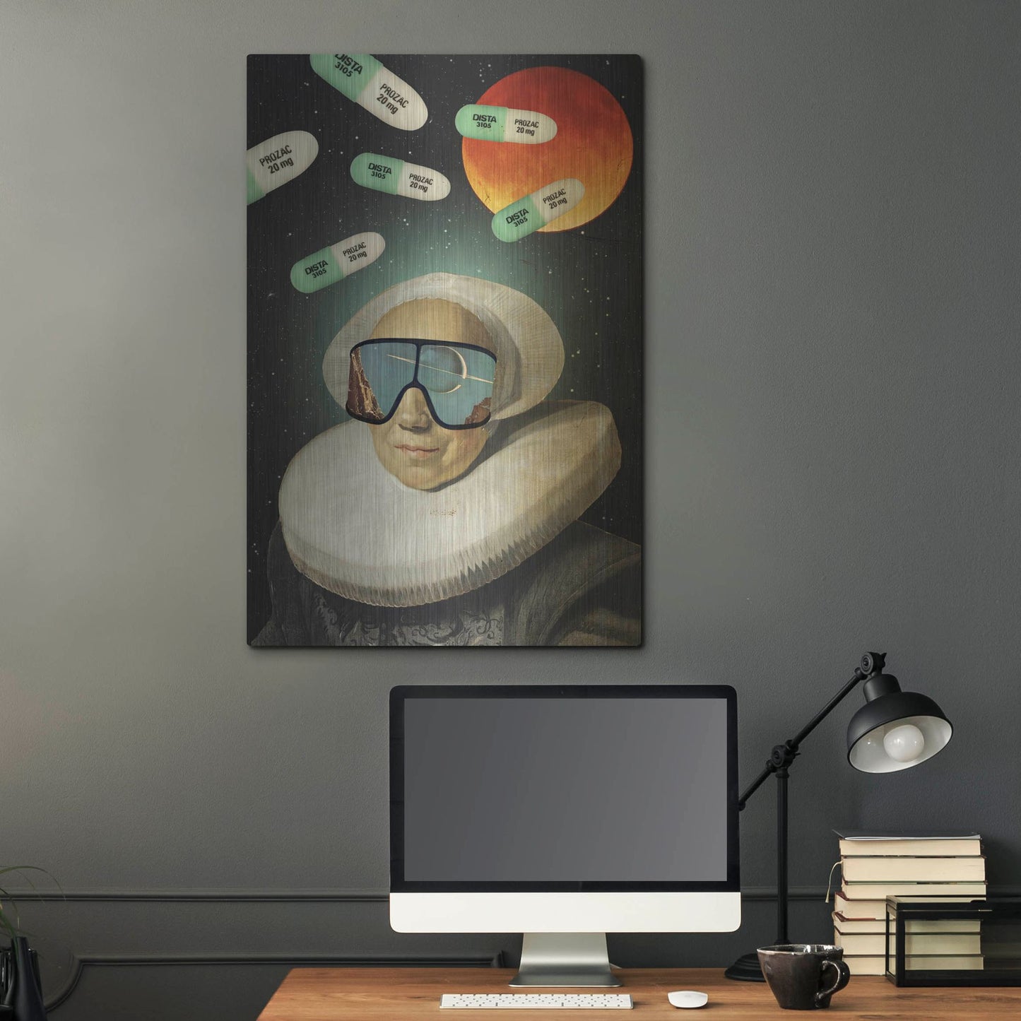 Luxe Metal Art 'Virtual Reality' by Elo Marc, Metal Wall Art,24x36