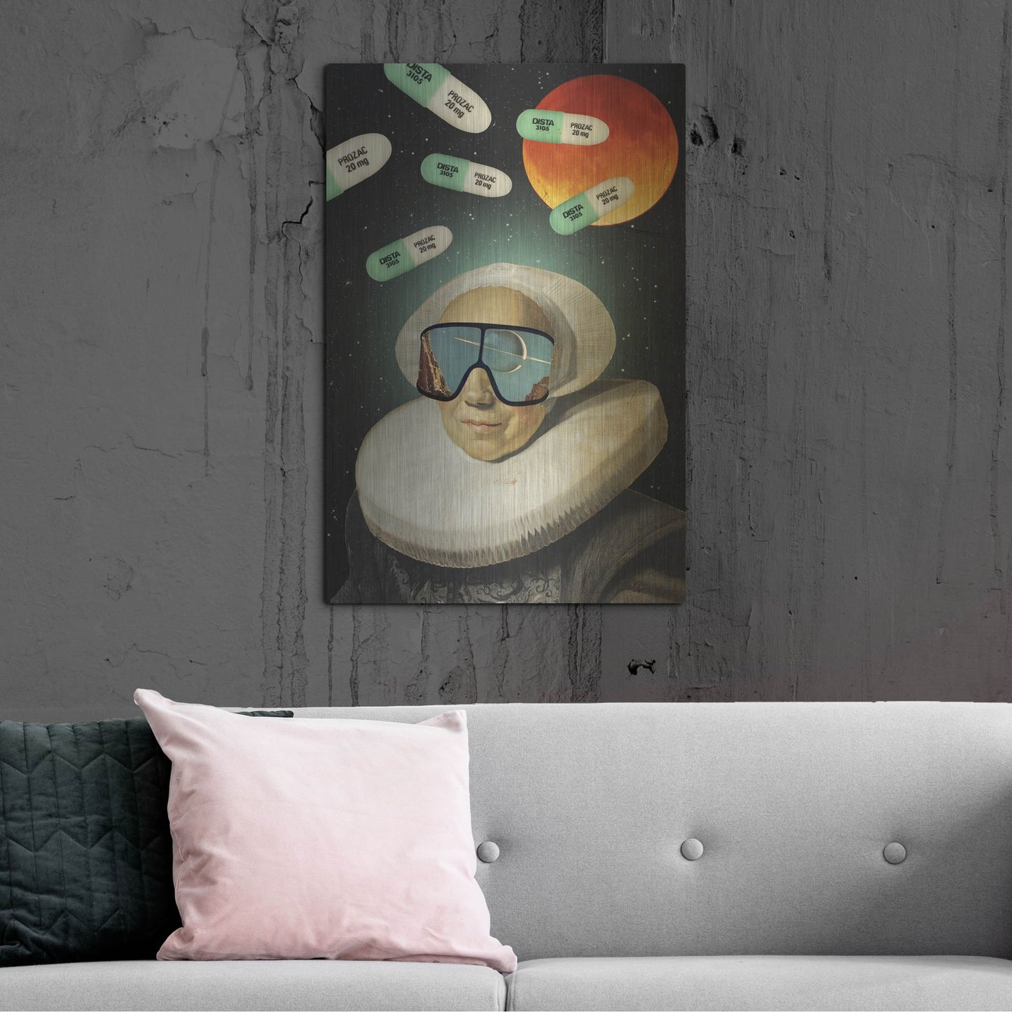 Luxe Metal Art 'Virtual Reality' by Elo Marc, Metal Wall Art,24x36