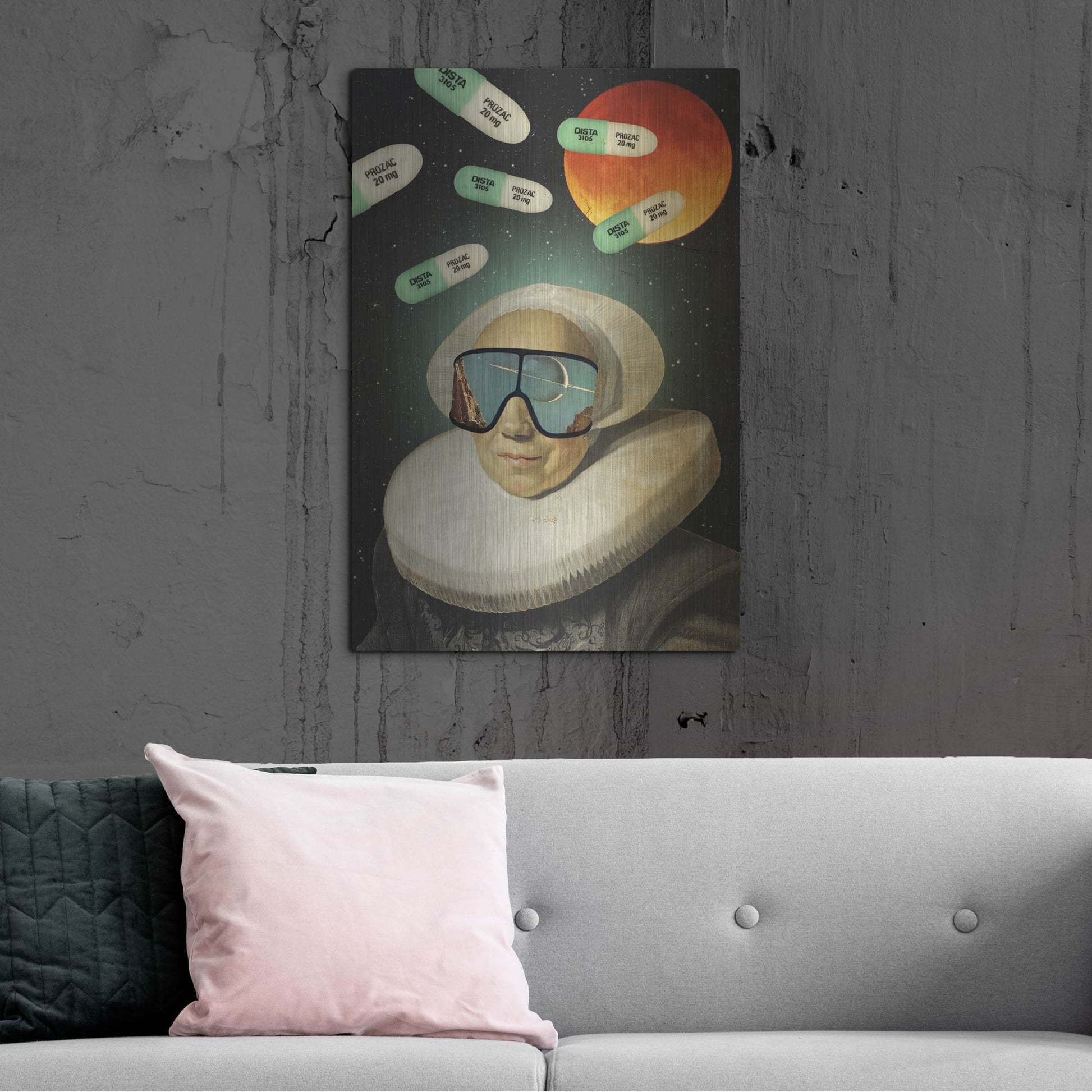 Luxe Metal Art 'Virtual Reality' by Elo Marc, Metal Wall Art,24x36