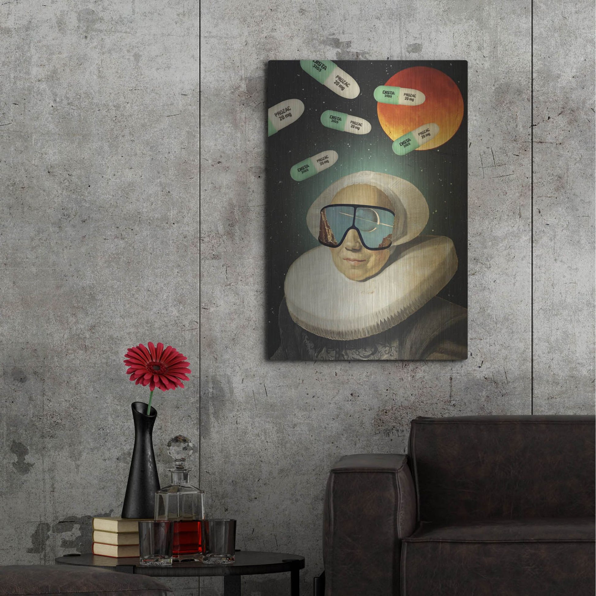 Luxe Metal Art 'Virtual Reality' by Elo Marc, Metal Wall Art,24x36