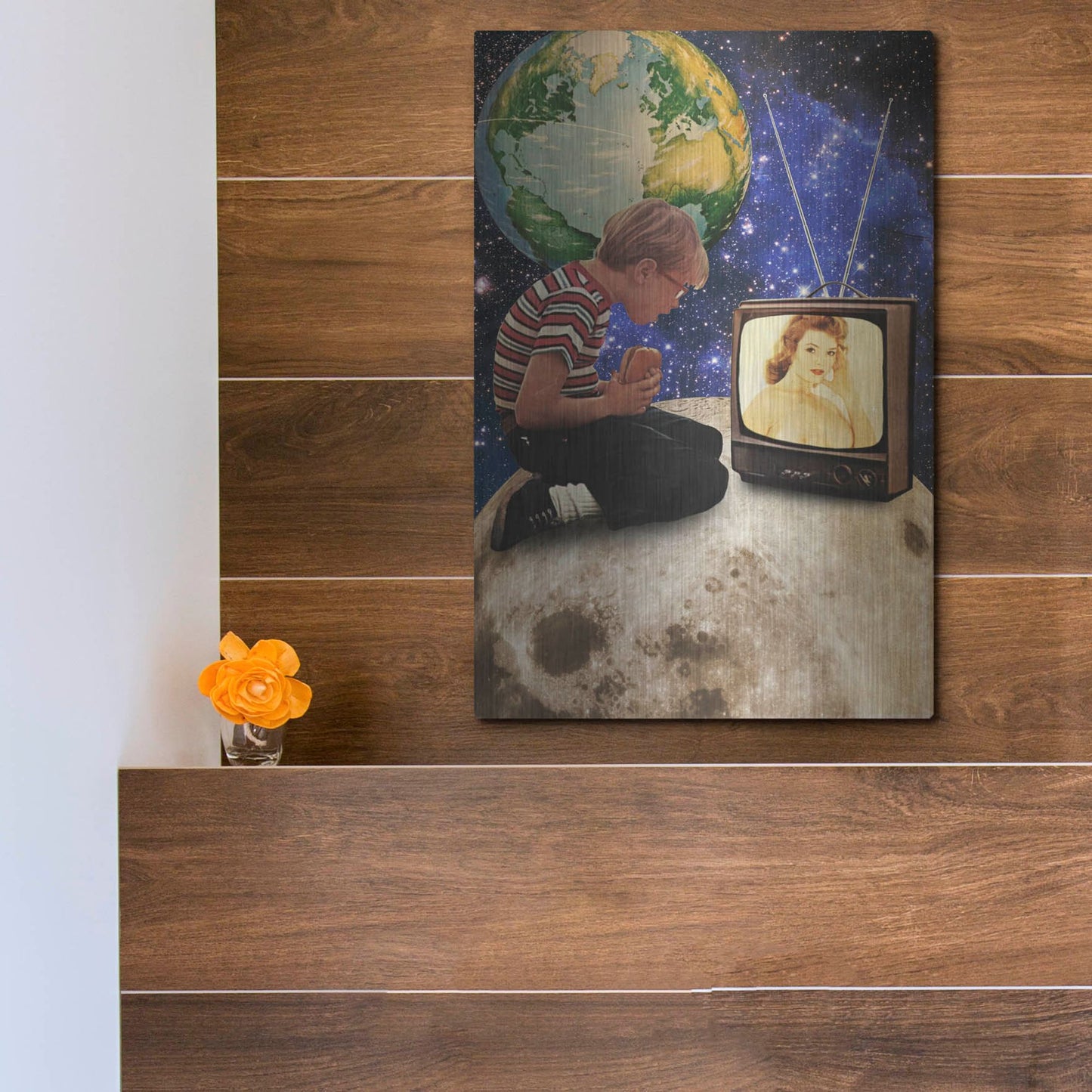 Luxe Metal Art 'Xposed' by Elo Marc, Metal Wall Art,12x16