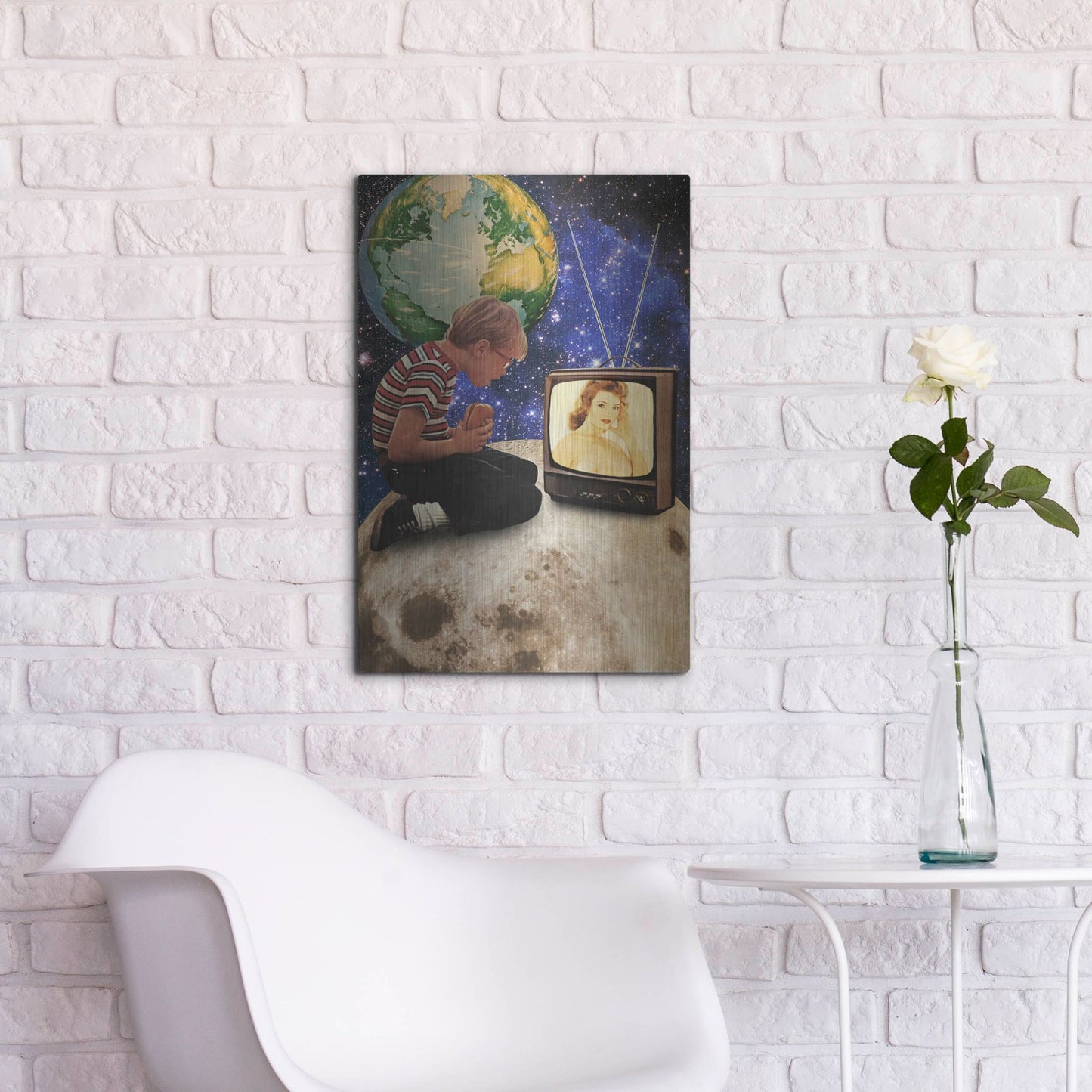 Luxe Metal Art 'Xposed' by Elo Marc, Metal Wall Art,16x24