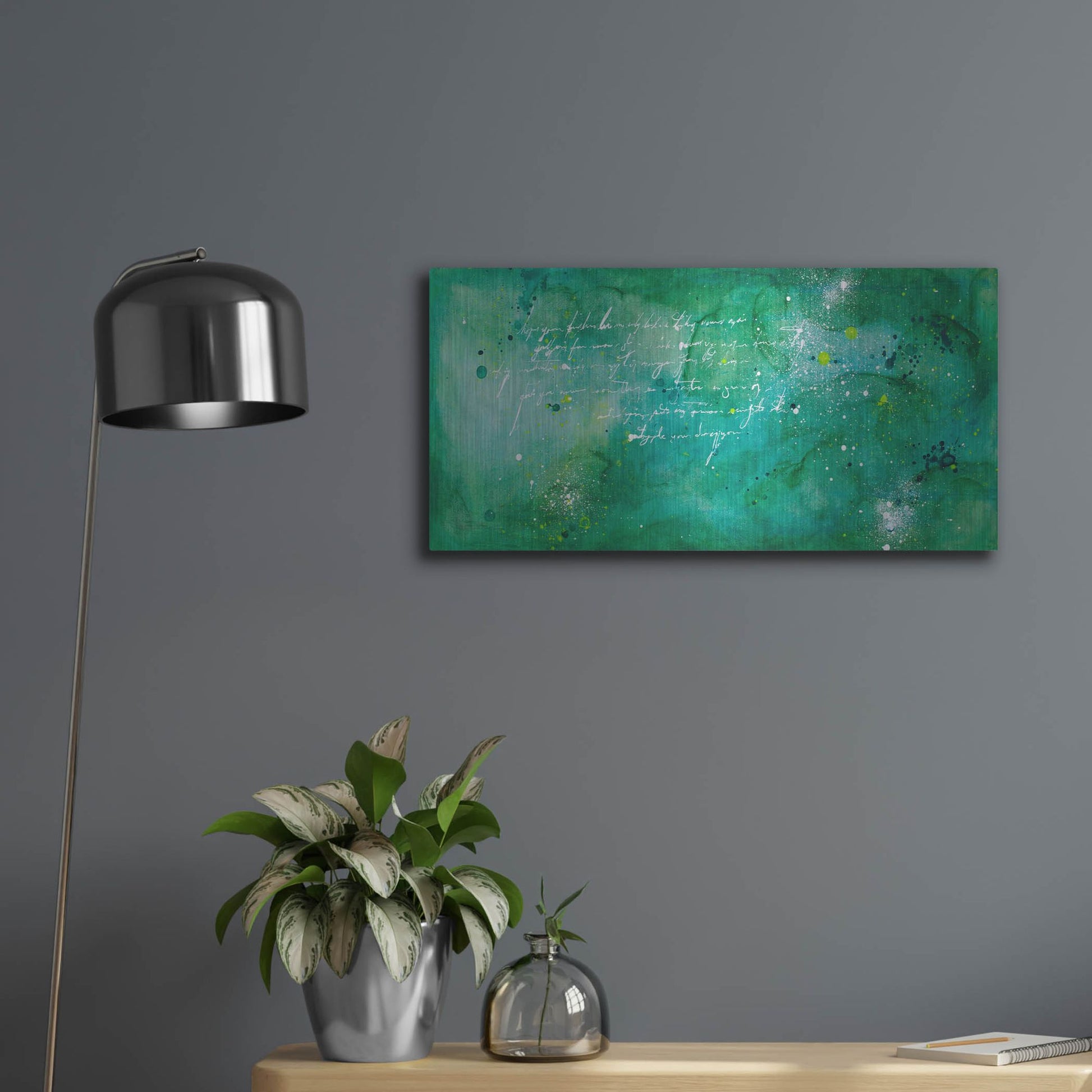 Luxe Metal Art 'April Nights' by Hanna Bruer, Metal Wall Art,24x12