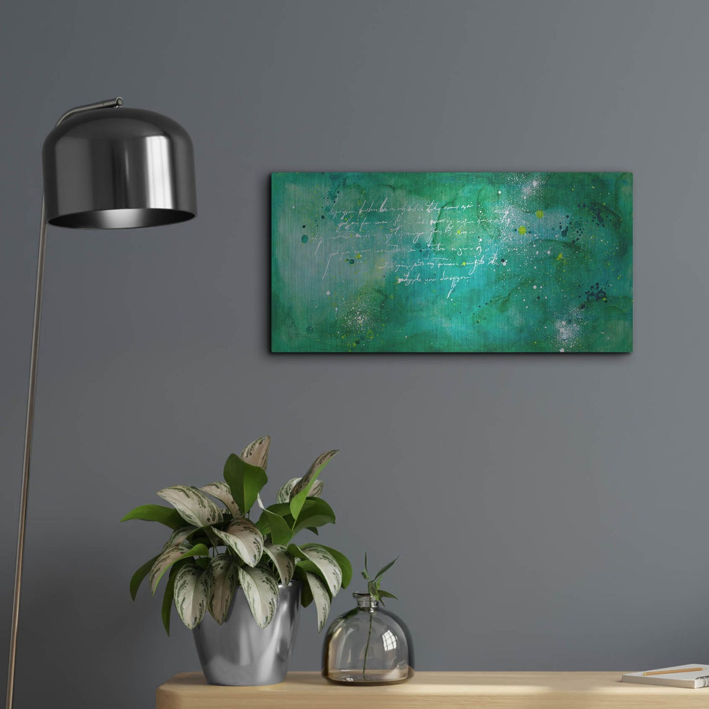 Luxe Metal Art 'April Nights' by Hanna Bruer, Metal Wall Art,24x12