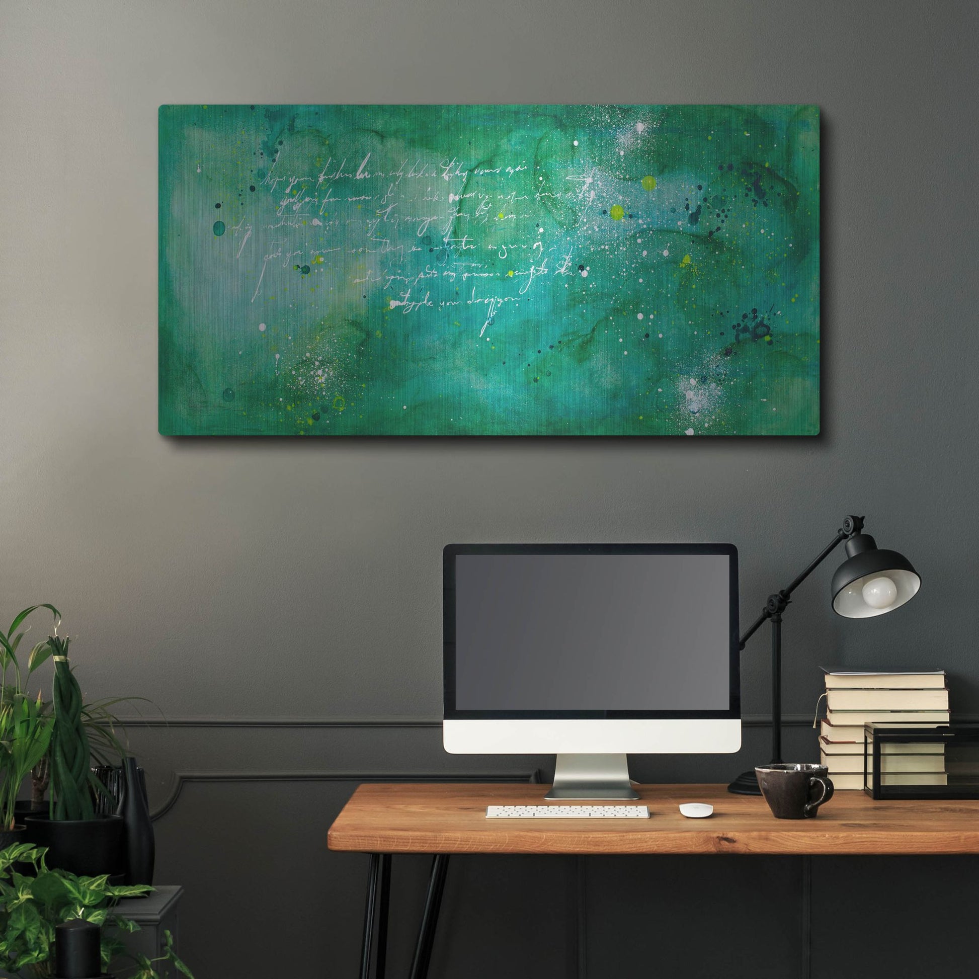 Luxe Metal Art 'April Nights' by Hanna Bruer, Metal Wall Art,48x24