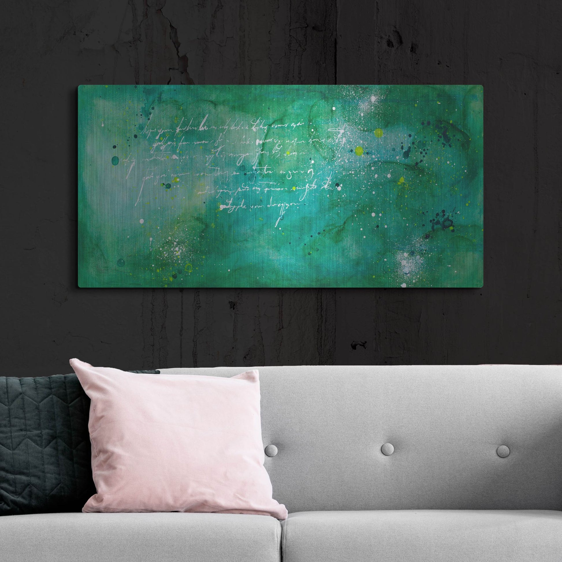 Luxe Metal Art 'April Nights' by Hanna Bruer, Metal Wall Art,48x24