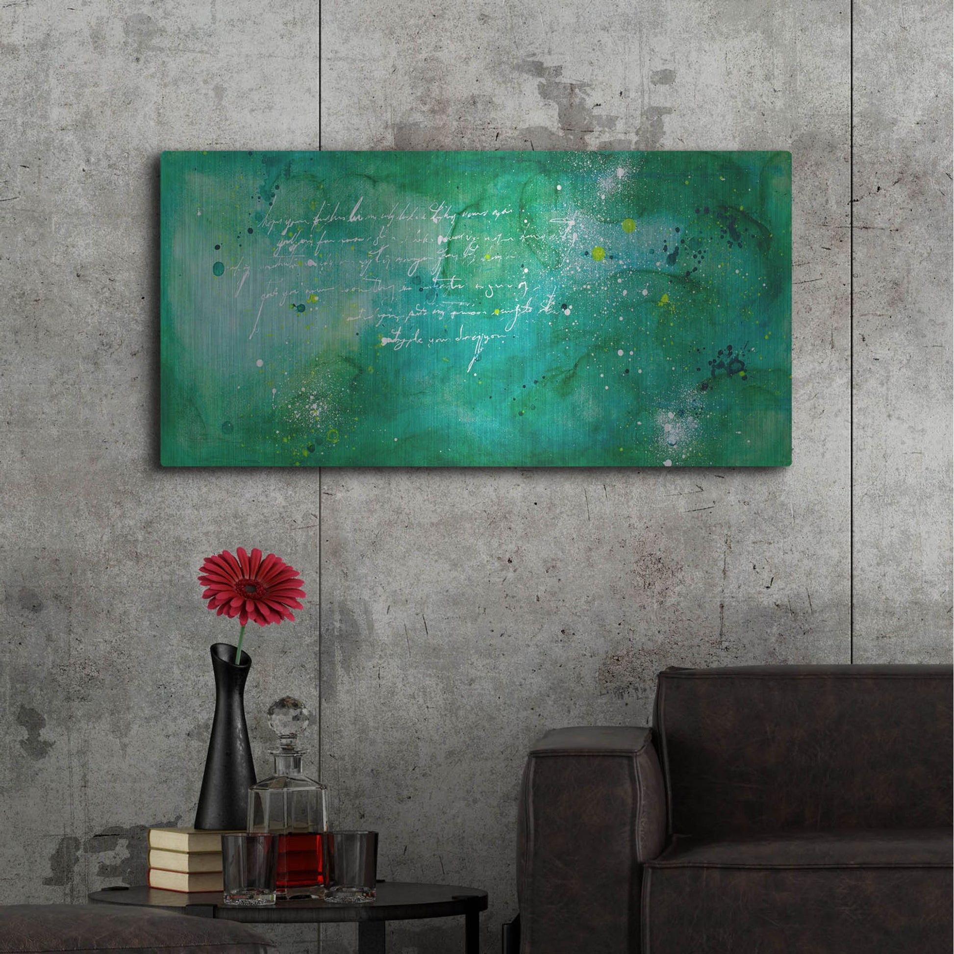 Luxe Metal Art 'April Nights' by Hanna Bruer, Metal Wall Art,48x24