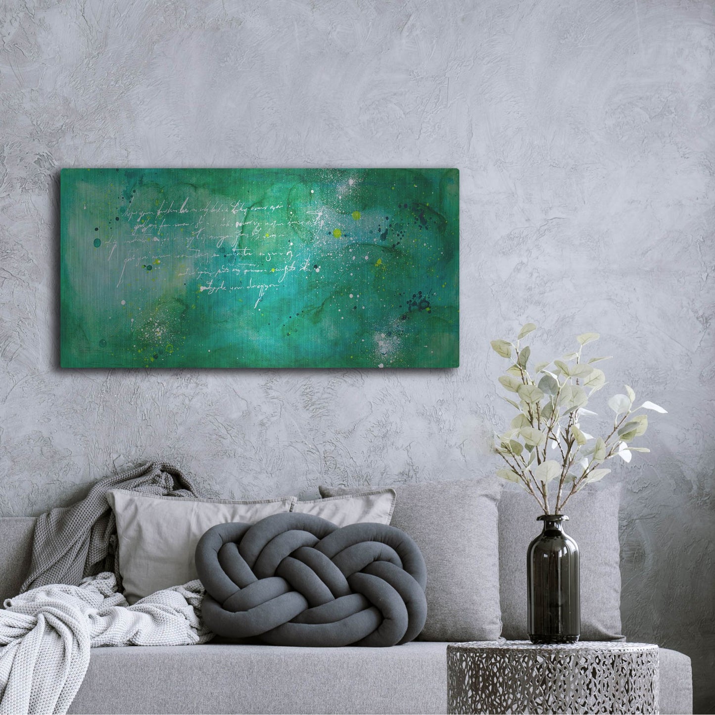 Luxe Metal Art 'April Nights' by Hanna Bruer, Metal Wall Art,48x24