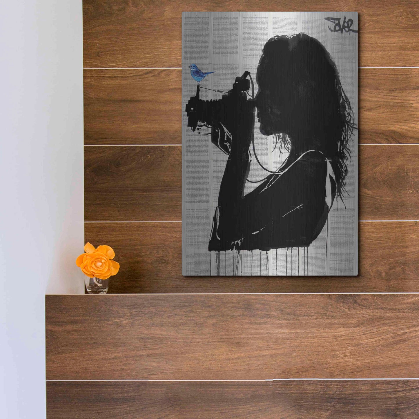 Luxe Metal Art 'The Vintage Shooter' by Loui Jover, Metal Wall Art,12x16