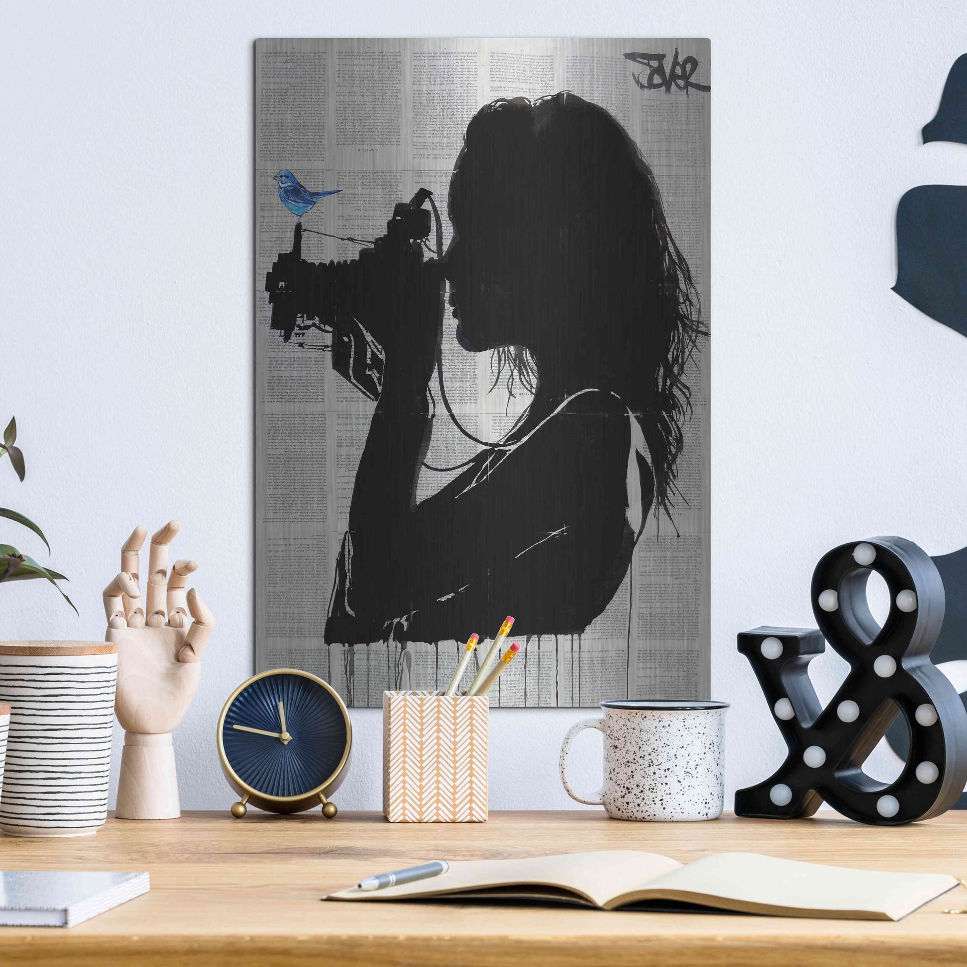 Luxe Metal Art 'The Vintage Shooter' by Loui Jover, Metal Wall Art,12x16