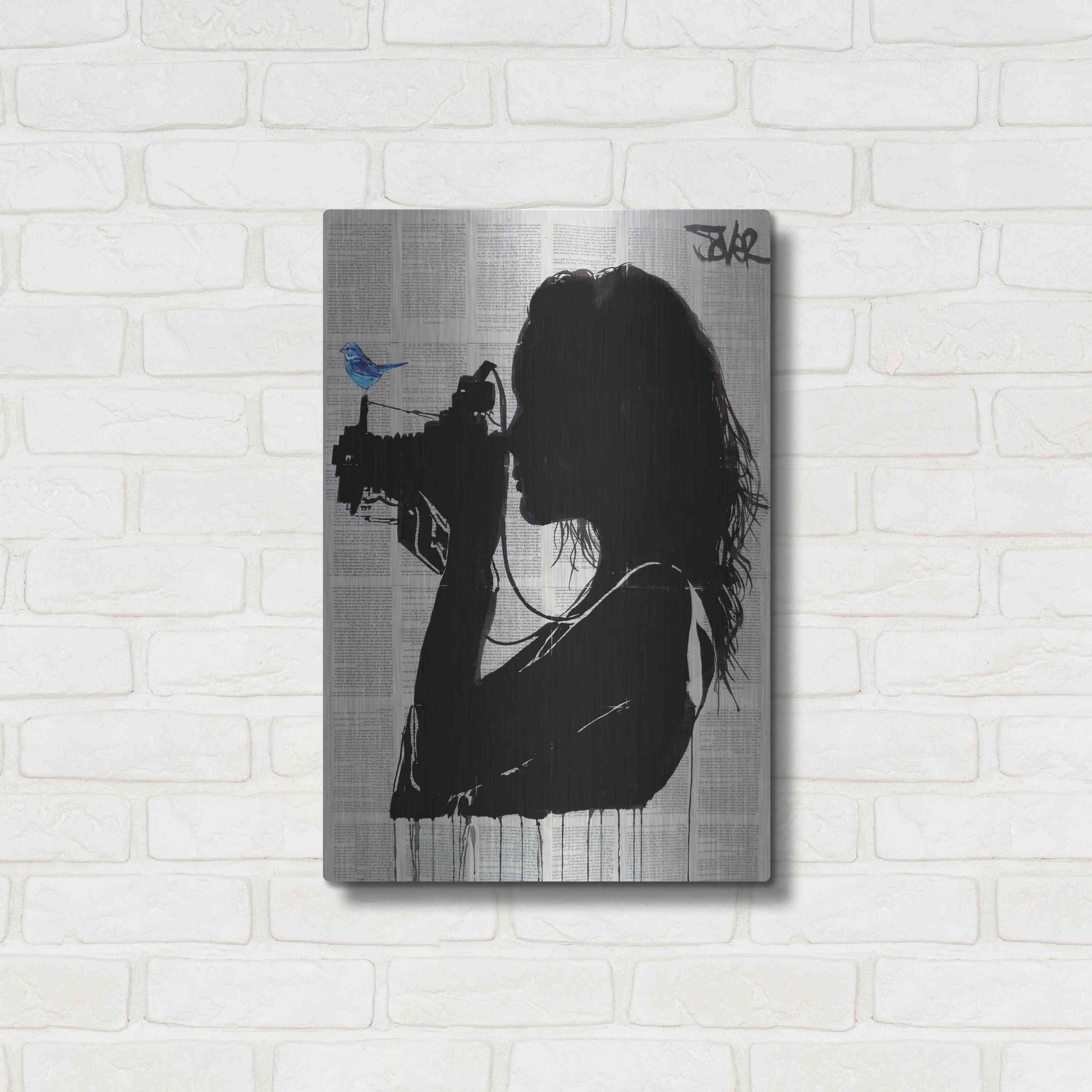 Luxe Metal Art 'The Vintage Shooter' by Loui Jover, Metal Wall Art,16x24