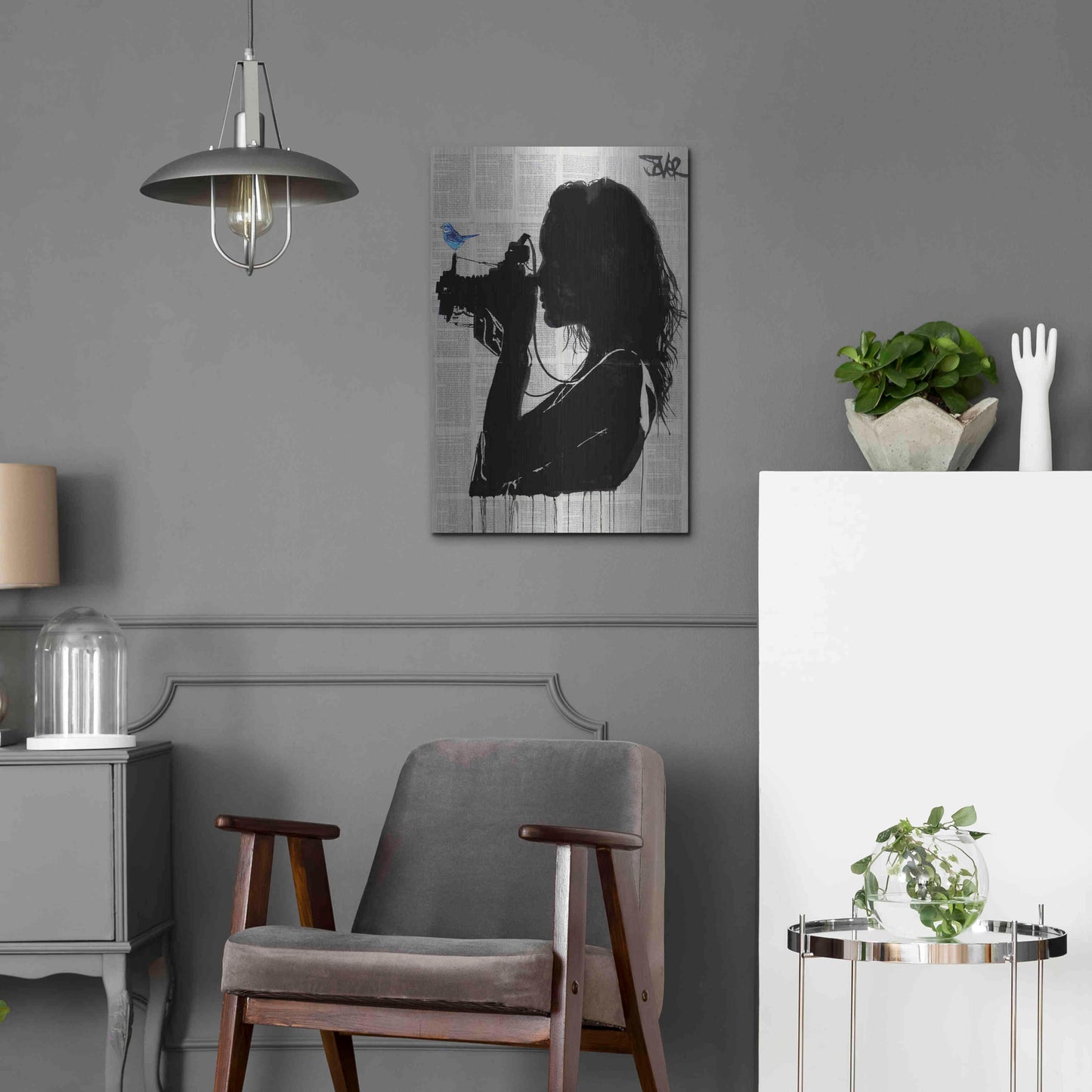 Luxe Metal Art 'The Vintage Shooter' by Loui Jover, Metal Wall Art,16x24