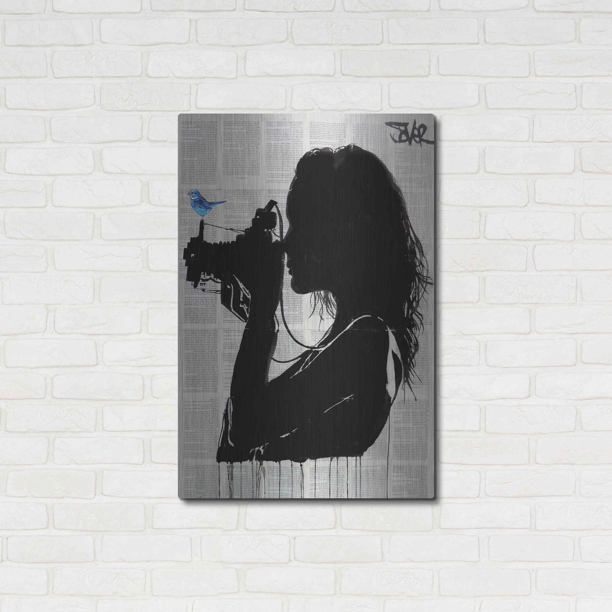 Luxe Metal Art 'The Vintage Shooter' by Loui Jover, Metal Wall Art,24x36