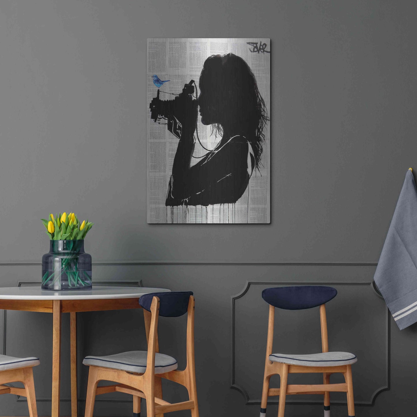 Luxe Metal Art 'The Vintage Shooter' by Loui Jover, Metal Wall Art,24x36