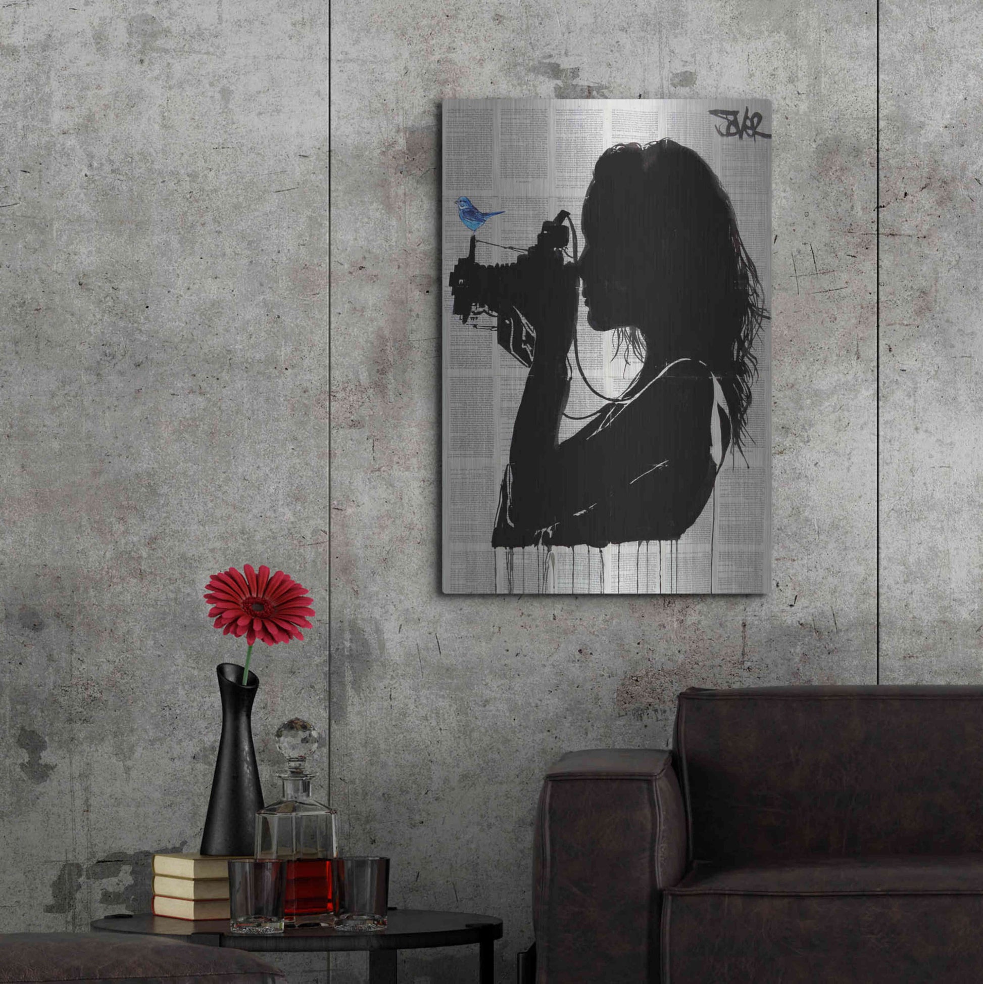 Luxe Metal Art 'The Vintage Shooter' by Loui Jover, Metal Wall Art,24x36