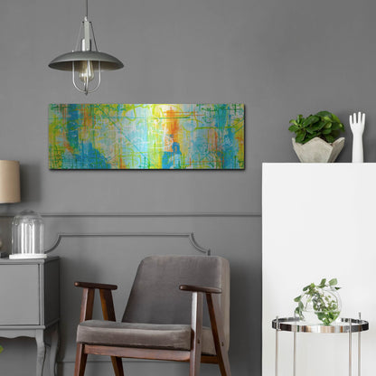 Luxe Metal Art 'Border Form' by Hanna Bruer, Metal Wall Art,36x12