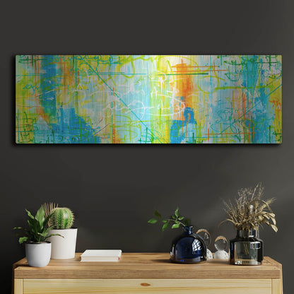 Luxe Metal Art 'Border Form' by Hanna Bruer, Metal Wall Art,36x12