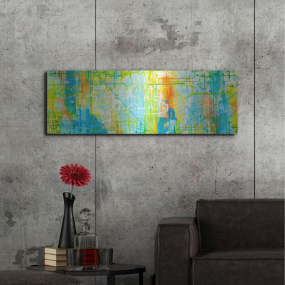 Luxe Metal Art 'Border Form' by Hanna Bruer, Metal Wall Art,48x16