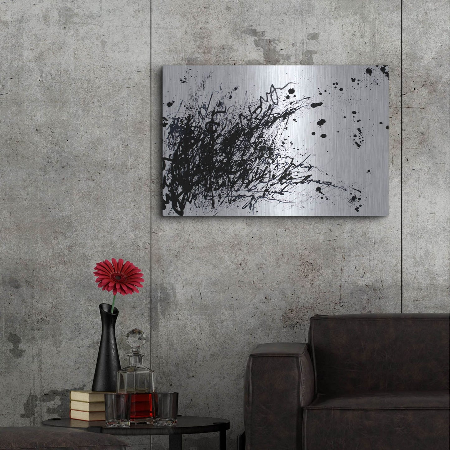 Luxe Metal Art 'Cougar Magnum Bullet' by Hanna Bruer, Metal Wall Art,36x24