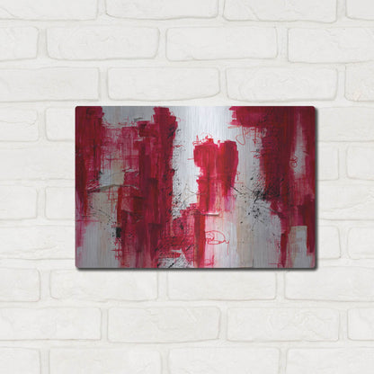 Luxe Metal Art 'Fifteen' by Hanna Bruer, Metal Wall Art,16x12