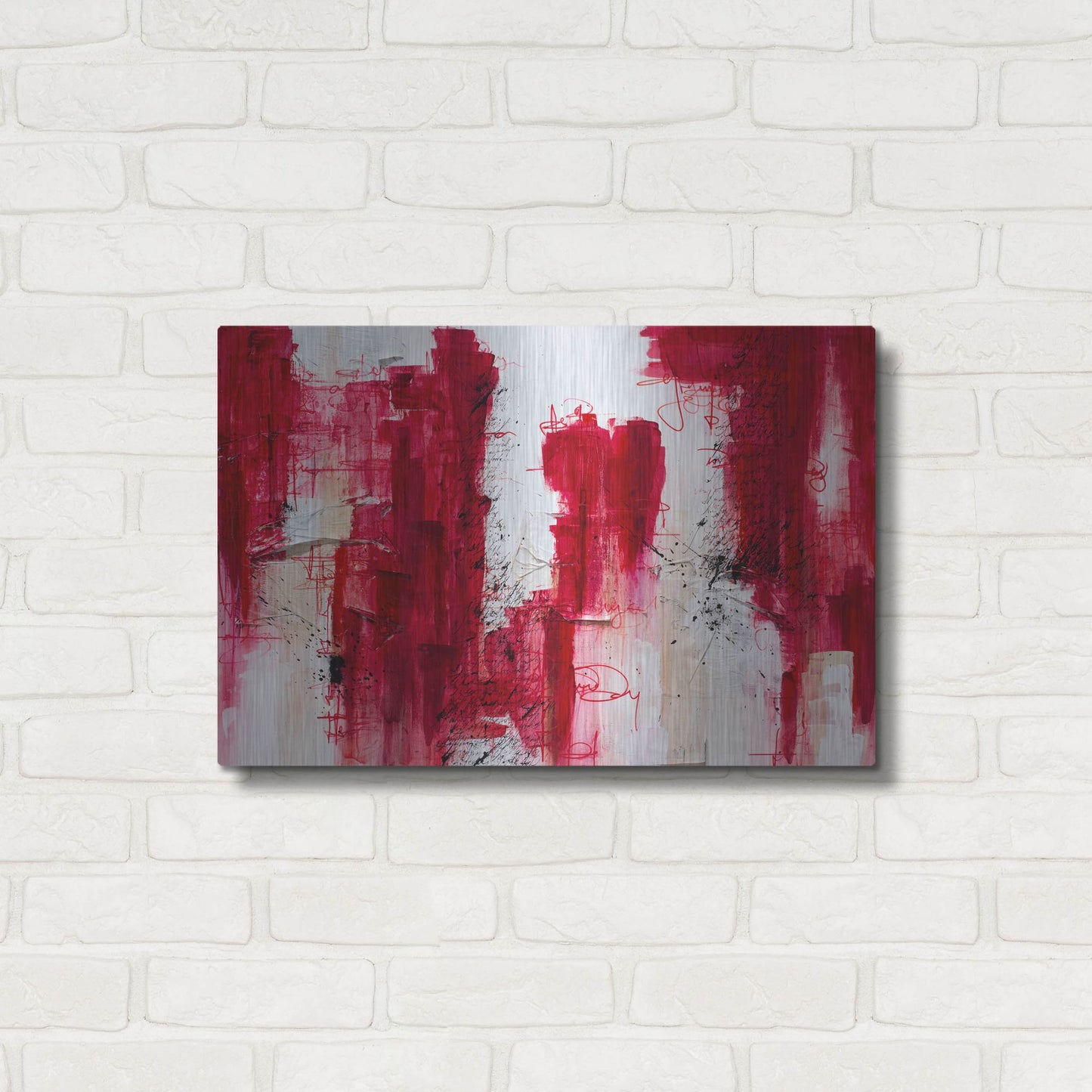 Luxe Metal Art 'Fifteen' by Hanna Bruer, Metal Wall Art,24x16