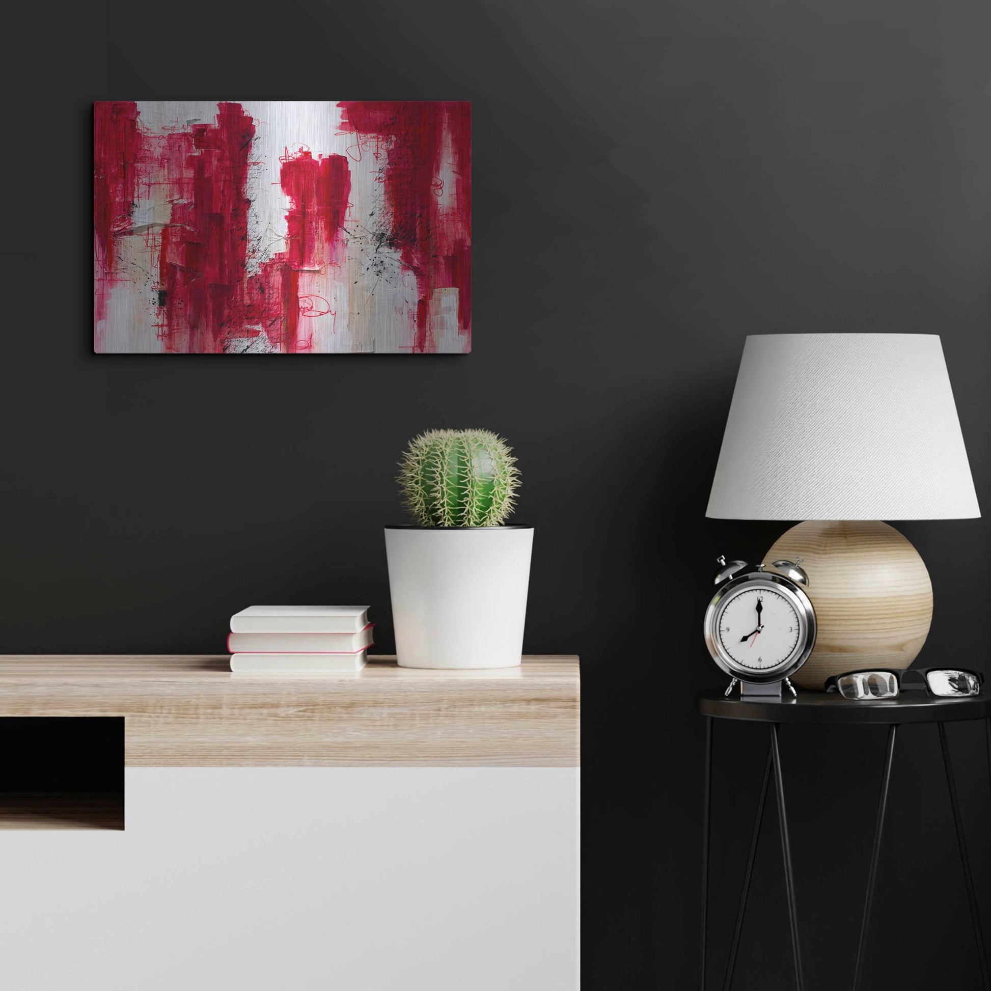 Luxe Metal Art 'Fifteen' by Hanna Bruer, Metal Wall Art,24x16