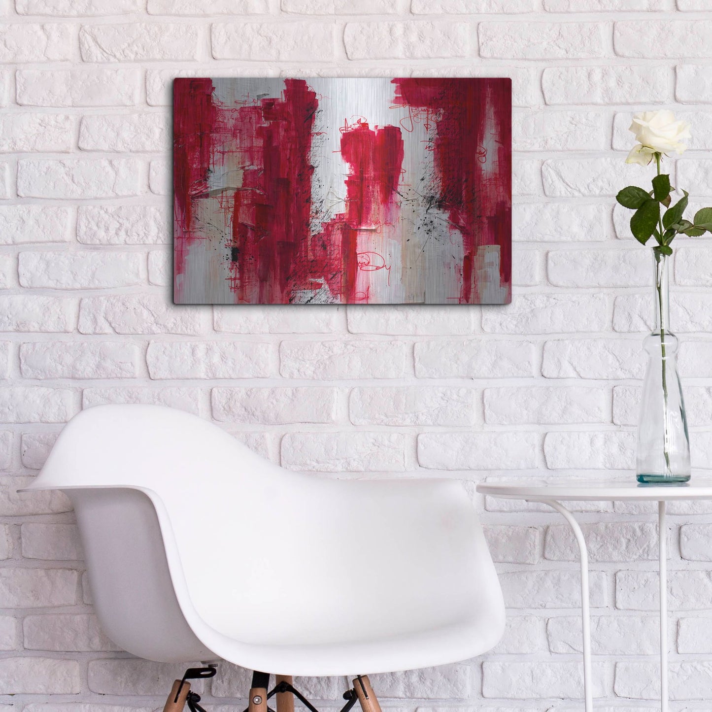 Luxe Metal Art 'Fifteen' by Hanna Bruer, Metal Wall Art,24x16