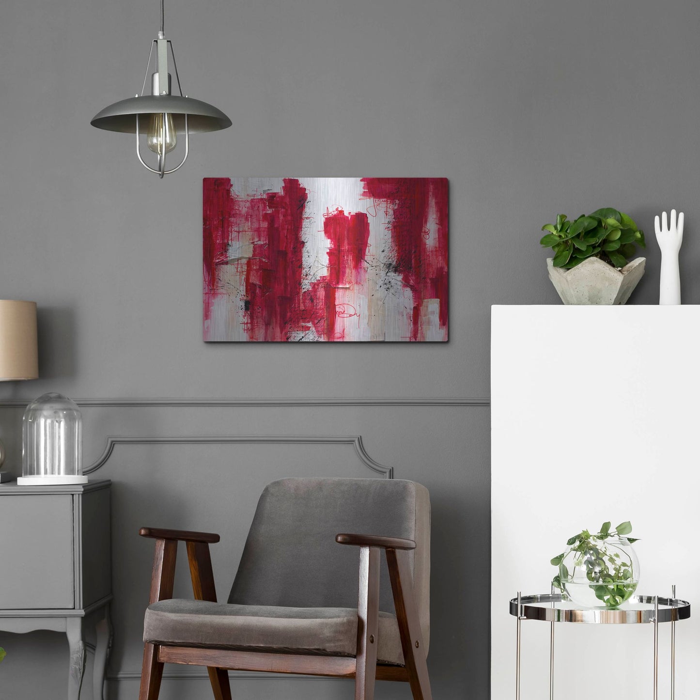 Luxe Metal Art 'Fifteen' by Hanna Bruer, Metal Wall Art,24x16