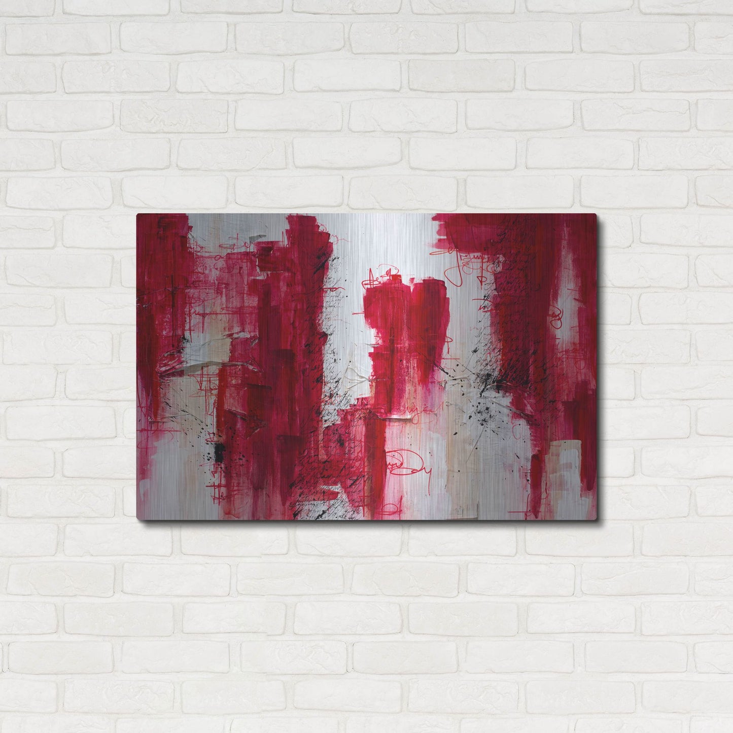 Luxe Metal Art 'Fifteen' by Hanna Bruer, Metal Wall Art,36x24