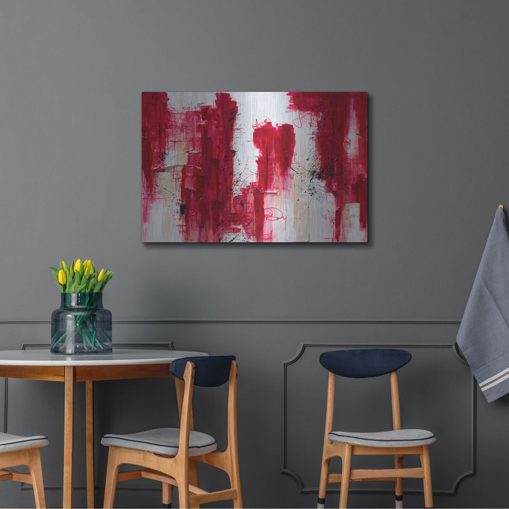 Luxe Metal Art 'Fifteen' by Hanna Bruer, Metal Wall Art,36x24