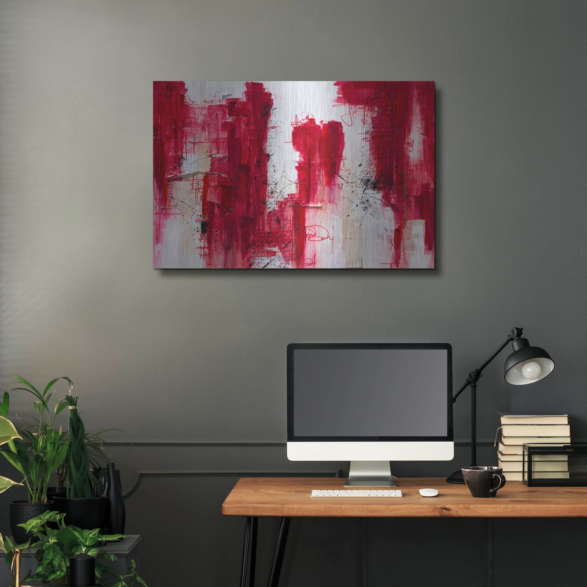 Luxe Metal Art 'Fifteen' by Hanna Bruer, Metal Wall Art,36x24