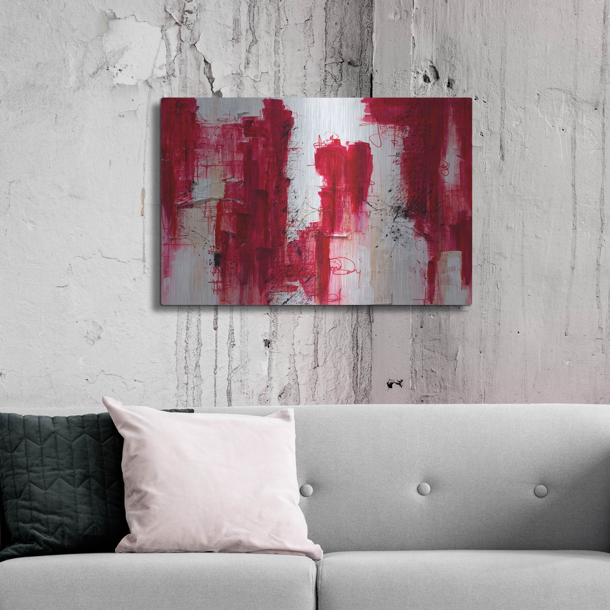 Luxe Metal Art 'Fifteen' by Hanna Bruer, Metal Wall Art,36x24