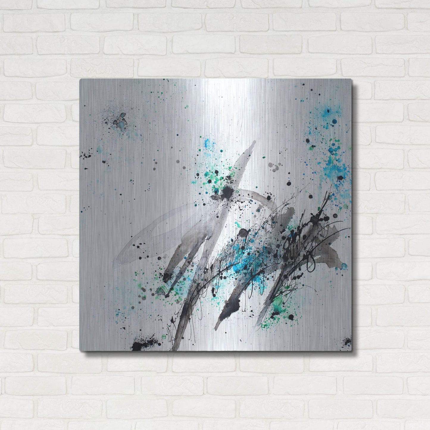 Luxe Metal Art 'Tableau Reboot' by Hanna Bruer, Metal Wall Art,36x36