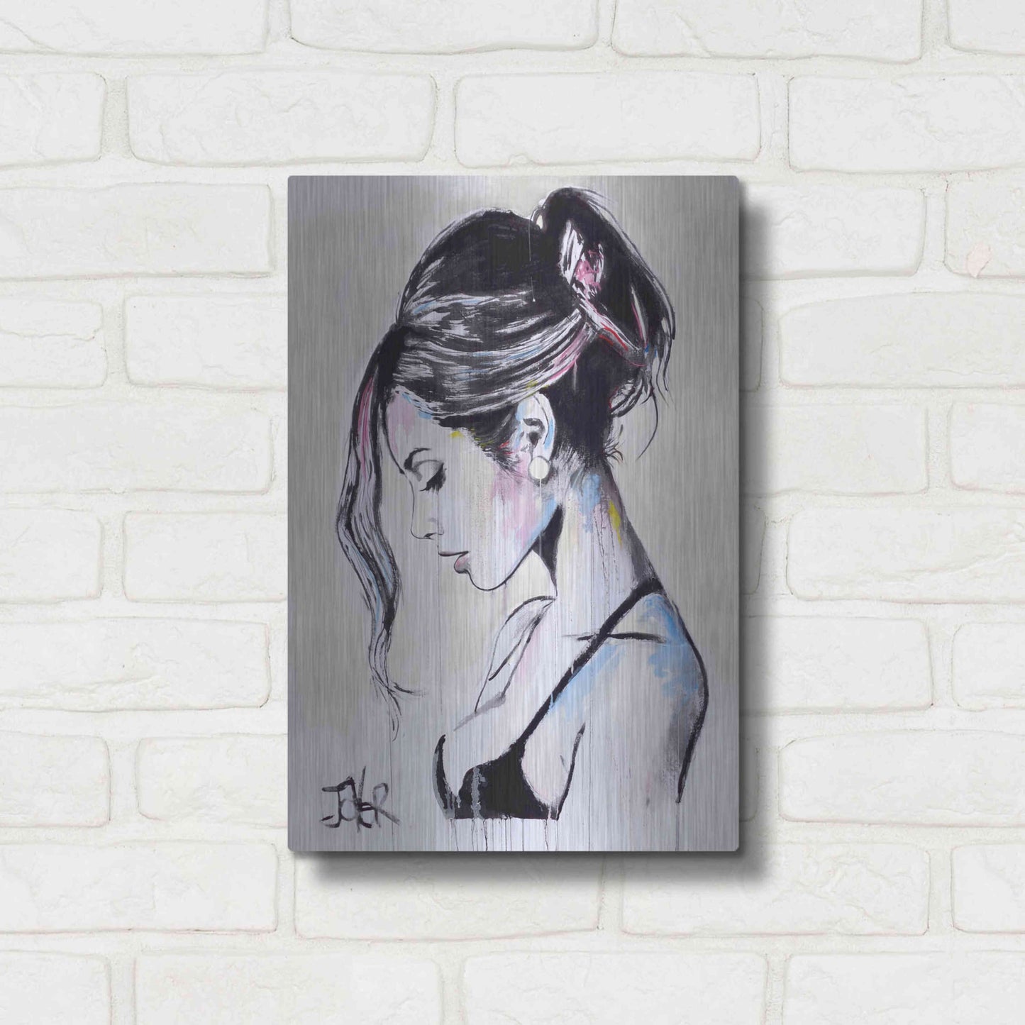 Luxe Metal Art 'Time Being' by Loui Jover, Metal Wall Art,12x16