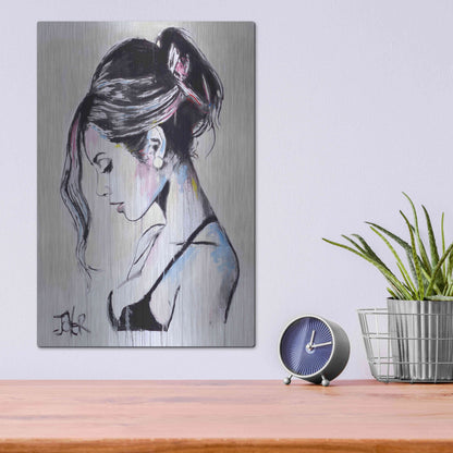 Luxe Metal Art 'Time Being' by Loui Jover, Metal Wall Art,12x16