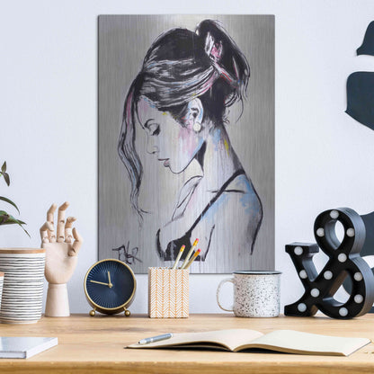 Luxe Metal Art 'Time Being' by Loui Jover, Metal Wall Art,12x16