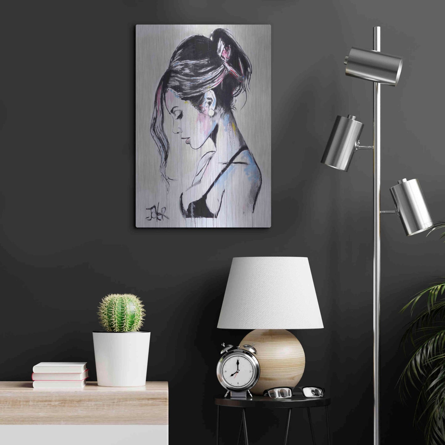 Luxe Metal Art 'Time Being' by Loui Jover, Metal Wall Art,16x24