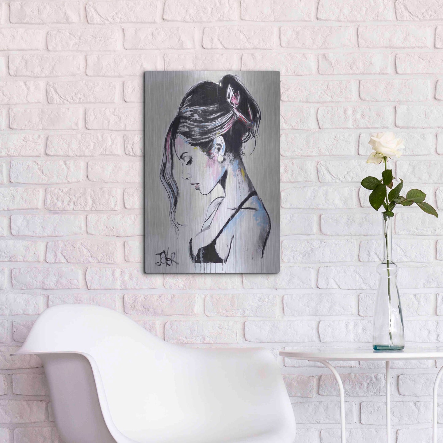 Luxe Metal Art 'Time Being' by Loui Jover, Metal Wall Art,16x24