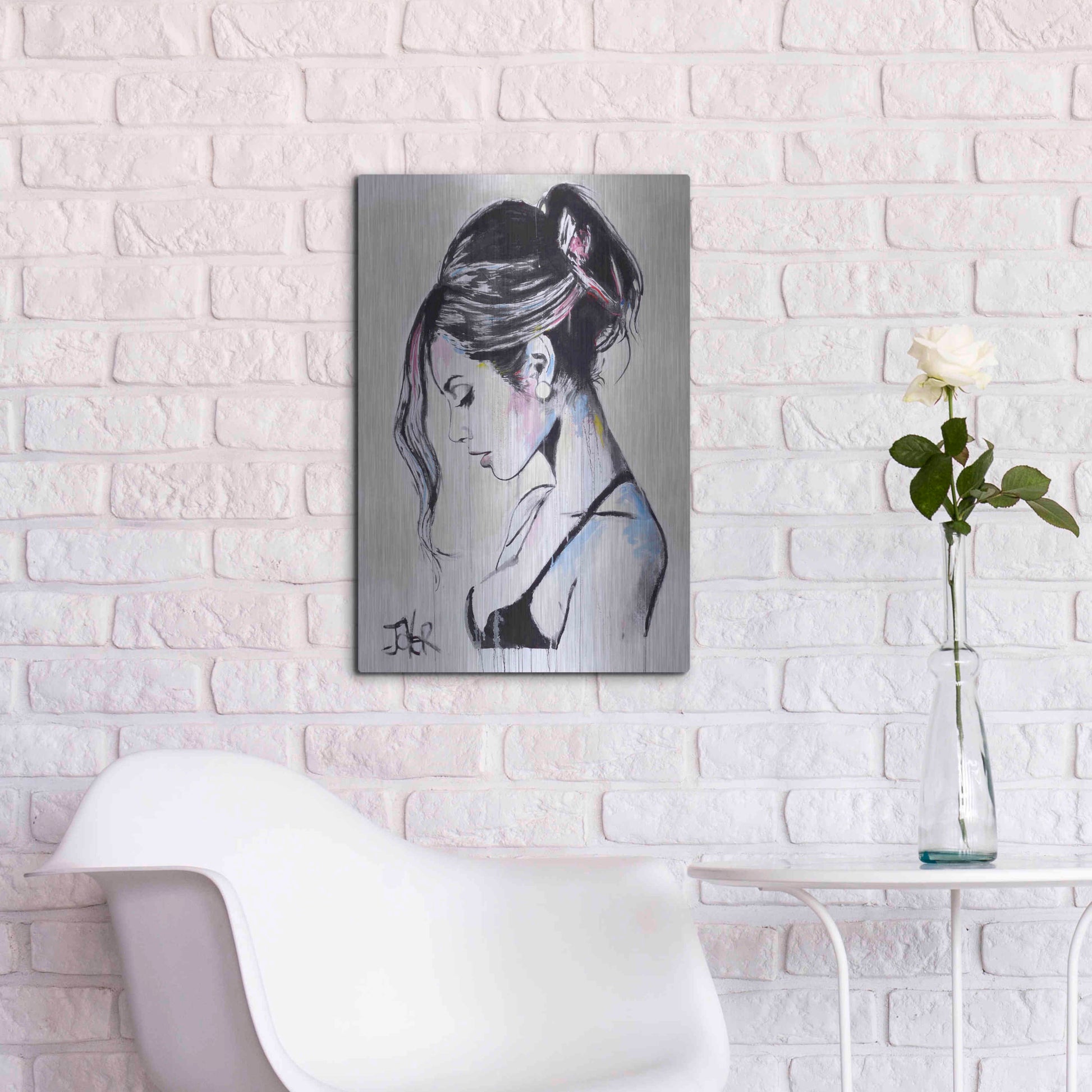 Luxe Metal Art 'Time Being' by Loui Jover, Metal Wall Art,16x24