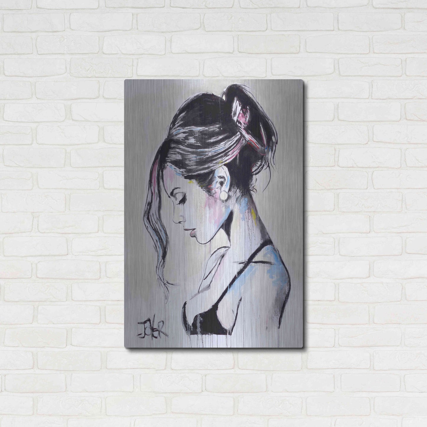 Luxe Metal Art 'Time Being' by Loui Jover, Metal Wall Art,24x36